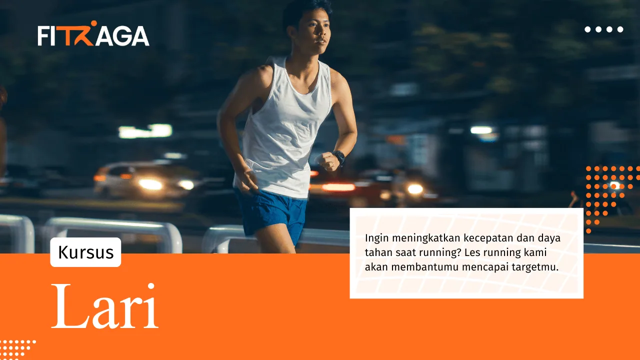 Peserta kursus lari Fitraga berlatih bersama pelatih di lintasan